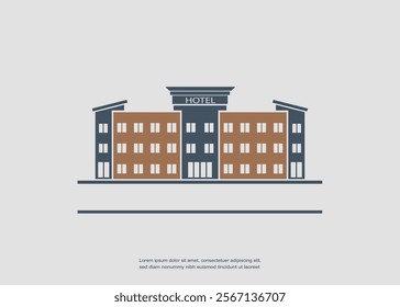 Vector illustration of Hotel business icon 