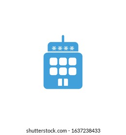 Vector illustration, hotel icon template.  
