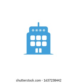Vector illustration, hotel icon template.  
