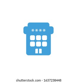 Vector illustration, hotel icon template.  

