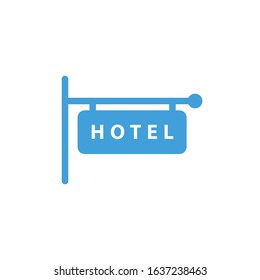 Vector illustration, hotel icon template.  
