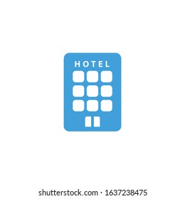 Vector illustration, hotel icon template.  

