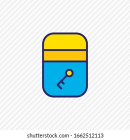 Ilustración vectorial de la línea de icono de la habitación de hotel. Un bello elemento vacacional también puede ser usado como elemento clave.