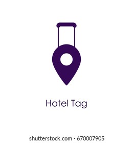 Vector illustration of a Hotel Tag Icon