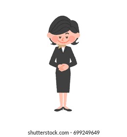 vector illustration of a hotel worker