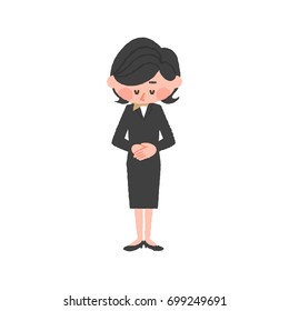 vector illustration of a hotel worker