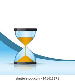 vector illustration of hour glass