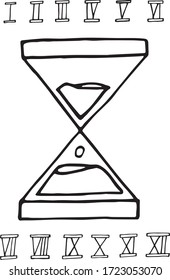Ilustración vectorial de un reloj de arena