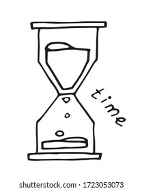 Vector illustration of an hourglass