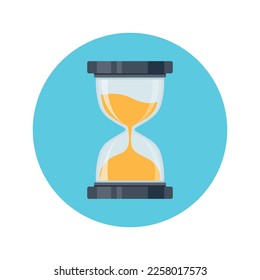 Vector illustration of an hourglass.