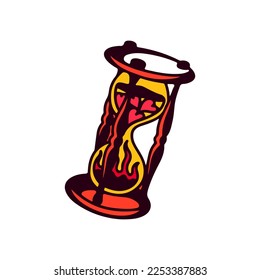vector illustration of hourglass concept