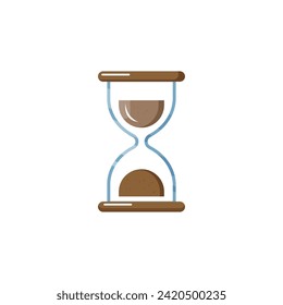 Vector illustration Hourglass flat icon. Isolated on white background.