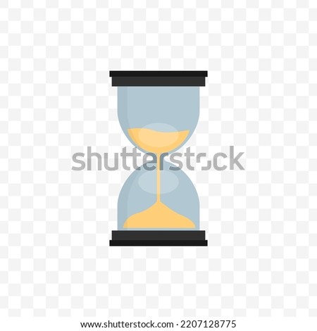 Vector illustration of hourglass icon sign and symbol. colored icons for website design .Simple design on transparent background (PNG).