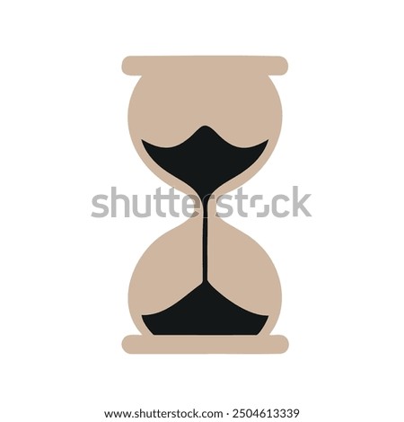 Vector illustration of hourglass sand timer.
