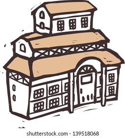 Vector illustration of a house