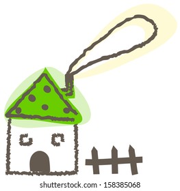 Ilustración vectorial de una casa