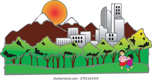 Ilustración vectorial de una casa
