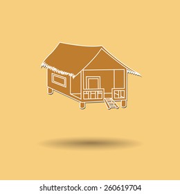 Vector illustration of  House color background.