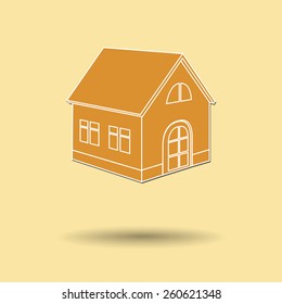 Vector illustration of  House color background.
