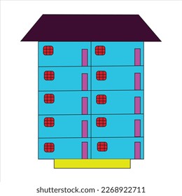 Vector illustration, house coloring book