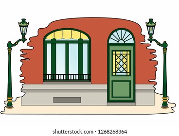 Vector illustration of a house entrance, EPS 10 file
