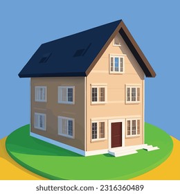 Vector illustration of house. Home concept