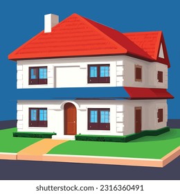 Vector illustration of house. Home concept