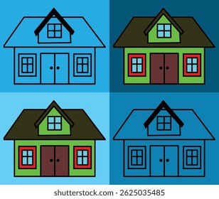 vector illustration of a house, house icon