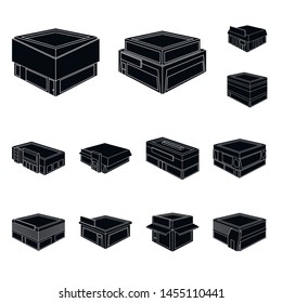 Vector illustration of and house icon. Collection of and building stock vector illustration.
