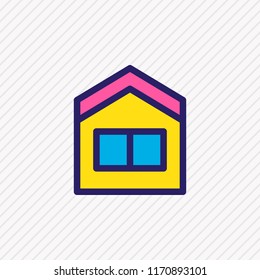 Vector illustration of house icon colored line. Beautiful architecture element also can be used as home icon element.