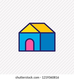 Vector illustration of house icon colored line. Beautiful urban element also can be used as home icon element.