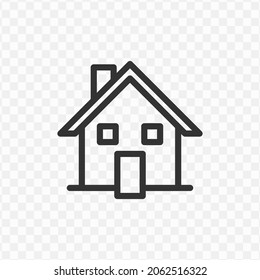 Vector Illustration Of House Icon In Dark Color And Transparent Background(png).