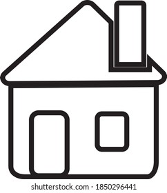 Ilustración vectorial de los gráficos de iconos de la casa. Adecuado para botones de menú de pantalla de ordenador, portátiles, juegos y teléfonos móviles