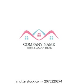 Vector illustration of house icon. Home Symbol. suitable for housing construction company logo or home interior field.