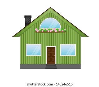 Vector illustration of house icon isolated on white background 