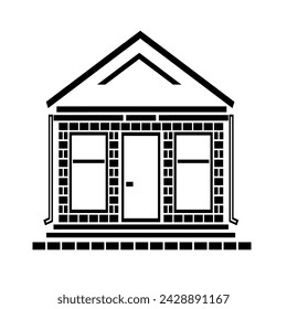 Vector illustration of a house icon. Isolated on a white background.