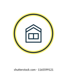 Vector illustration of house icon line. Beautiful construction element also can be used as home icon element.