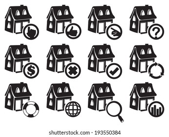 Vector illustration of house icon for real estate and property industry