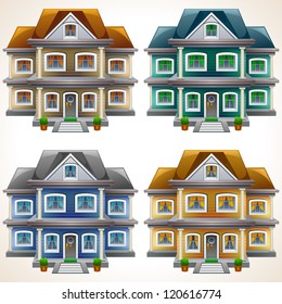 vector illustration of house icons