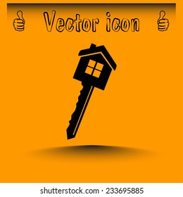 Vector illustration of house key