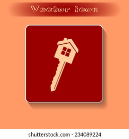 Vector illustration of house key