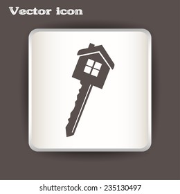 Vector illustration of house key