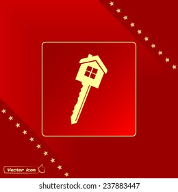Vector illustration of house key
