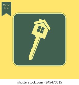 Vector illustration of house key