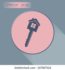 Vector illustration of house key