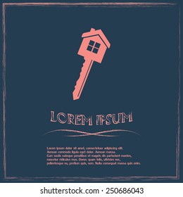 Vector illustration of house key