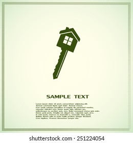 Vector illustration of house key