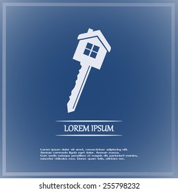 Vector illustration of house key