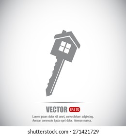 Vector illustration of house key