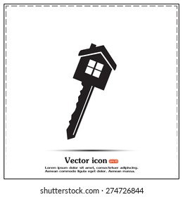 Vector illustration of house key